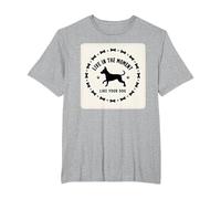 Live in The Moment Like Your Dog - Inspirational Pet T-Shirt, Men's Big and Tall, Heather Grey, 6X Tall