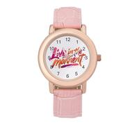 Live in The Moment Women’s Watch Quartz Wristwatch Analog with Leather Strap for Office