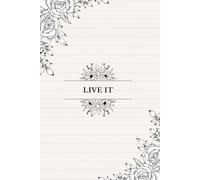 Live it - Aesthetic Floral Notebook | 150 pages | 6*9 inches | Bleed free 90 GSM | Flower designs | Single line
