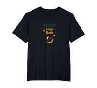 Live Laugh Bark: Playful Dog Lover T-Shirt, Men's Big and Tall, Black, 2X Tall