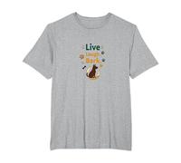Live Laugh Bark: Playful Dog Lover T-Shirt, Men's Big and Tall, Heather Grey, 5X Tall