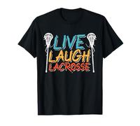 Live Laugh Lacrosse Goalkeeper Goalie Sport Lax Stick T-Shirt