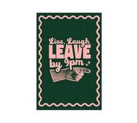 Live Laugh Leave By 9pm Funny Quote Retro Typography Hallway Trendy Home Funny Introvert Canvas Poster Bedroom Decor Landscape Office Room Decor Gift 24" L X 36" W