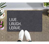 Live Laugh Leave Door Mat Funny Entrance Rug Rubber Front Door Mat Indoor Entryway Mat Outdoor Porch Mat Home Doormat Housewarming Decor Gifts 24x16 Inch