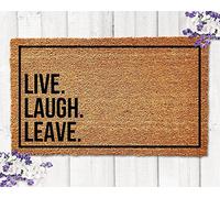 Live Laugh Leave Doormat,Funny Doormats,Funny Door Mats,Go Away Doormat,Non Slip Floor Mat for Home Bathroom Kitchen Entrance 30X18 Inch