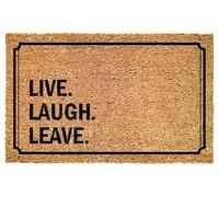 Live Laugh Leave Doormat - Funny Quote Entrance Rug for Front Door - Indoor Outdoor Porch Patio Floor Mat for Entryway Decoration - Durable Non Slip Rug for Home Accent