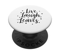 Live Laugh Leaves Happy Fall Harvest Autumn Leaf Pun PopSockets Adhesive PopGrip