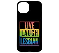 Live Laugh Lesbian Funny Pride Case for iPhone 15 Plus
