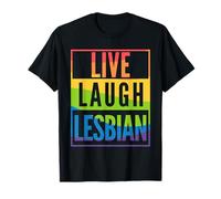 Live Laugh Lesbian Funny Pride T-Shirt