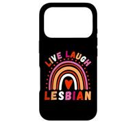 Live Laugh Lesbian pride Boho Rainbow LGBTQ Pride Month Case for iPhone 17 Pro