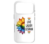 Live Laugh Lesbian Sign,Gay Pride Flag Funny Lesbian Pride Case for iPhone 17 Pro