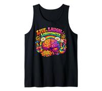 Live Laugh Lobotomize Tye Die 70s Hippie Clothes Lobotomized Tank Top