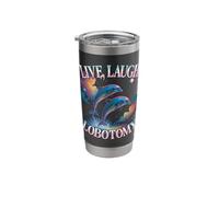 Live, Laugh, Lobotomy Funny Bootleg Dolphin Stainless Steel Insulated Tumbler