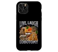 Live Laugh Lobotomy Funny Capybara Meme Bootleg Y2K Graphic Case for iPhone 11 Pro