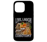 Live Laugh Lobotomy Funny Capybara Meme Bootleg Y2K Graphic Case for iPhone 14 Pro Max