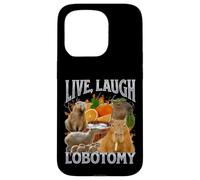 Live Laugh Lobotomy Funny Capybara Meme Bootleg Y2K Graphic Case for iPhone 15 Pro