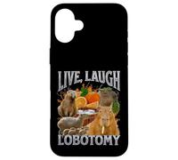 Live Laugh Lobotomy Funny Capybara Meme Bootleg Y2K Graphic Case for iPhone 16 Plus