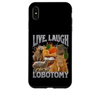 Live Laugh Lobotomy Funny Capybara Meme Bootleg Y2K Graphic Case for iPhone XS Max