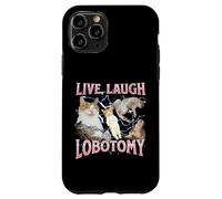 Live Laugh Lobotomy Funny Offensive Cat Meme Bootleg Graphic Case for iPhone 11 Pro