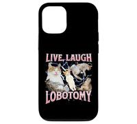 Live Laugh Lobotomy Funny Offensive Cat Meme Bootleg Graphic Case for iPhone 12/12 Pro