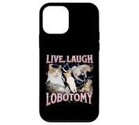 Live Laugh Lobotomy Funny Offensive Cat Meme Bootleg Graphic Case for iPhone 12 mini