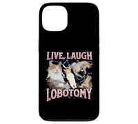Live Laugh Lobotomy Funny Offensive Cat Meme Bootleg Graphic Case for iPhone 13
