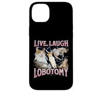 Live Laugh Lobotomy Funny Offensive Cat Meme Bootleg Graphic Case for iPhone 14 Plus