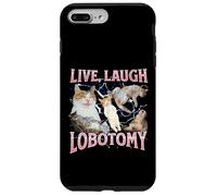 Live Laugh Lobotomy Funny Offensive Cat Meme Bootleg Graphic Case for iPhone 7 Plus/8 Plus