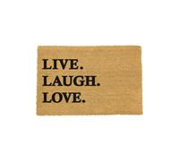 Artsy Doormats Live Laugh Love Doormat, Brown