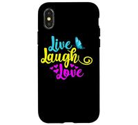 Live, Laugh, Love w/Butterfly Case for iPhone X/XS