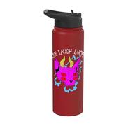 Live Laugh Lucifer Sphynx Cat Pastel Goth Cute Demon Devil Stainless Steel Insulated Water Bottle