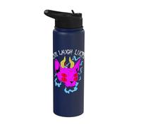 Live Laugh Lucifer Sphynx Cat Pastel Goth Cute Demon Devil Stainless Steel Insulated Water Bottle