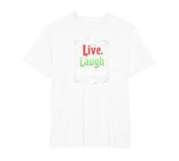 Live, Laugh, Scream: Spooky Halloween Humor T-Shirt, Men's Big and Tall, White, 4X Tall