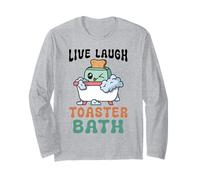 Live Laugh Toaster Bath Cute Kawaii Dark Humor Meme Long Sleeve T-Shirt