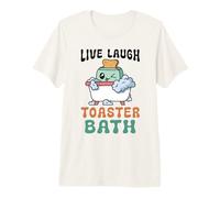 Live Laugh Toaster Bath Cute Kawaii Dark Humor Meme Premium T-Shirt