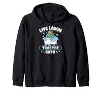 Live Laugh Toaster Bath Dark Humor Mood Zip Hoodie