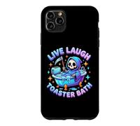 Live, Laugh, Toaster Bath - Fun Saying Novelty Skeleton Meme Case for iPhone 11 Pro Max