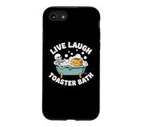 Live, Laugh, Toaster Bath - Fun Saying Novelty Skeleton Meme Case for iPhone SE (2020) / 7/8