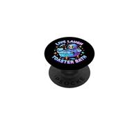 Live, Laugh, Toaster Bath - Fun Saying Novelty Skeleton Meme PopSockets Adhesive PopGrip