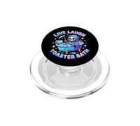 Live, Laugh, Toaster Bath - Fun Saying Novelty Skeleton Meme PopSockets PopGrip for MagSafe