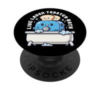 Live Laugh Toaster Bath Funny Saying Funny Life PopSockets Adhesive PopGrip