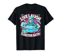 Live Laugh Toaster Bath Funny Skeleton Bathroom T-Shirt