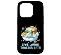 Live Laugh Toaster Bath Funny Toaster Relaxing In A Bathtub Case for iPhone 15 Pro