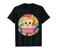 Live Laugh Toaster Bath Meme Retro Kawaii Bread Toast T-Shirt