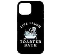 Live Laugh Toaster Bath, Sarcastic Unhinged Meme Saying Case for iPhone 16 Pro Max