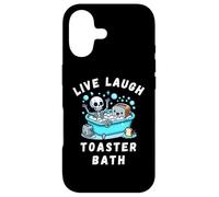 Live Laugh Toaster Bath, Sarcastic Unhinged Meme Saying Case for iPhone 17