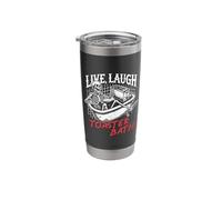 Live Laugh Toaster Bath Skeleton Funny Retro Stainless Steel Insulated Tumbler