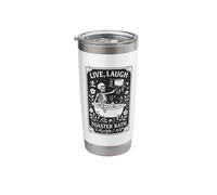 Live Laugh Toaster Bath, Skeleton Tarot Card Toasterbath Stainless Steel Insulated Tumbler