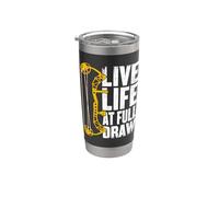 Live Life At Full Draw Bow Hunting Archery Stainless Steel Insulated Tumbler