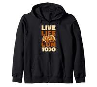 Live Life Con Todo Honduran Baleada Foodie Saying Zip Hoodie